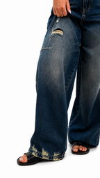 Denim balloon sabbiato