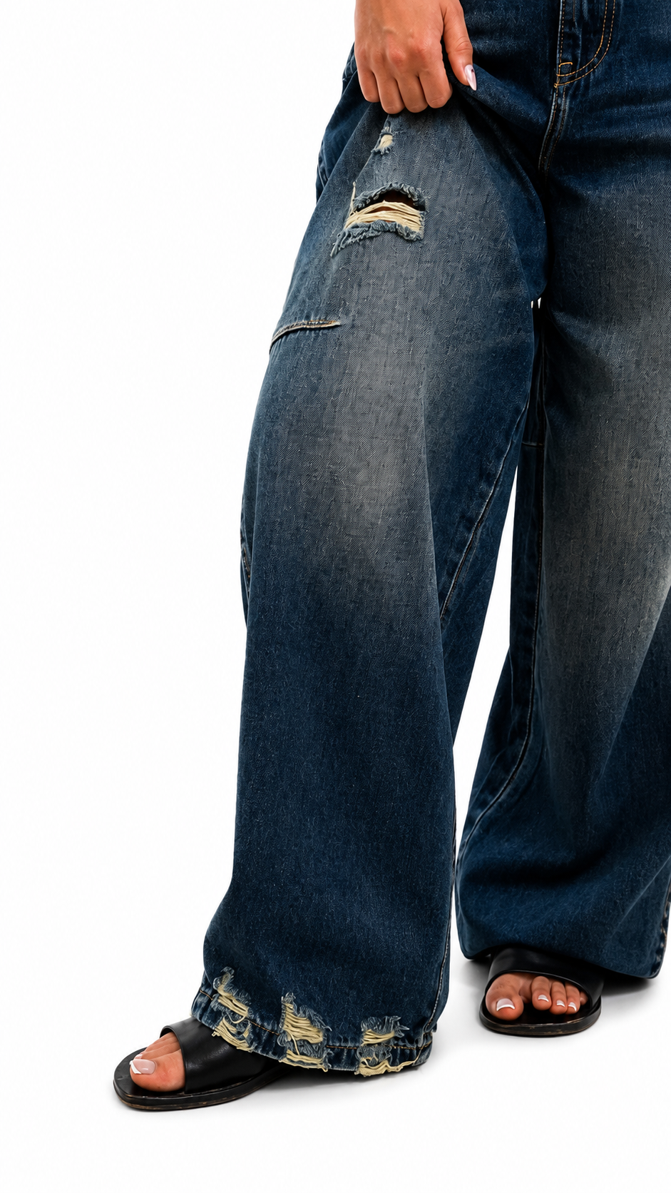 Denim balloon sabbiato