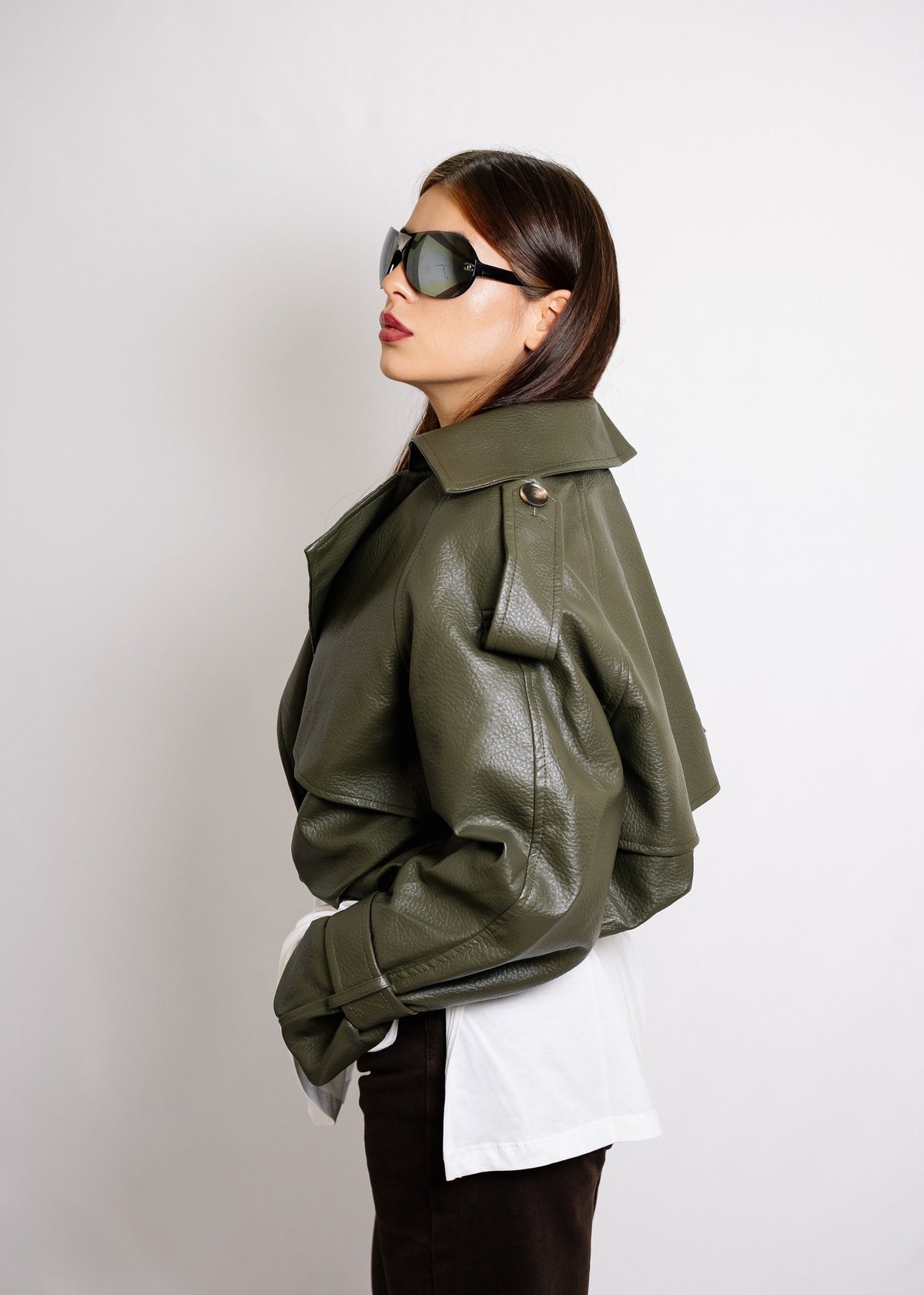 Bomber in ecopelle