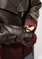 Bomber in ecopelle