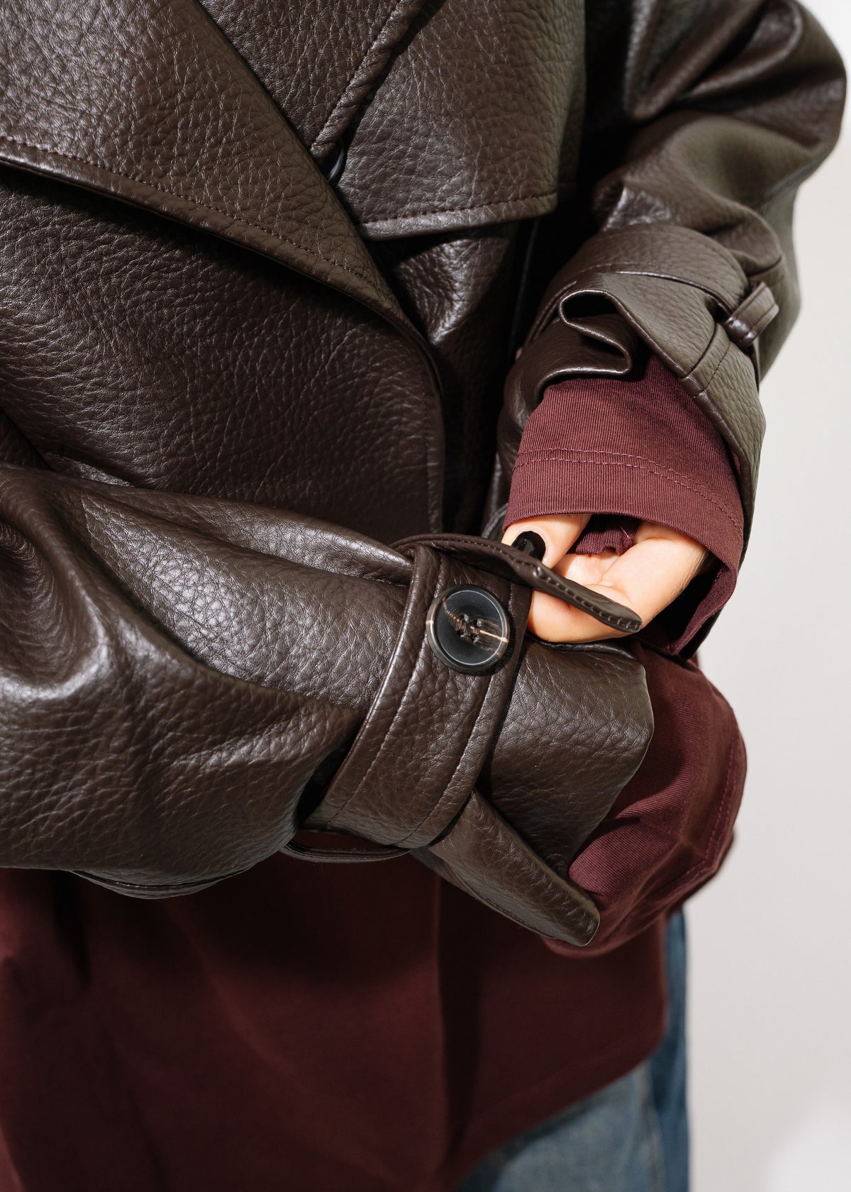 Bomber in ecopelle