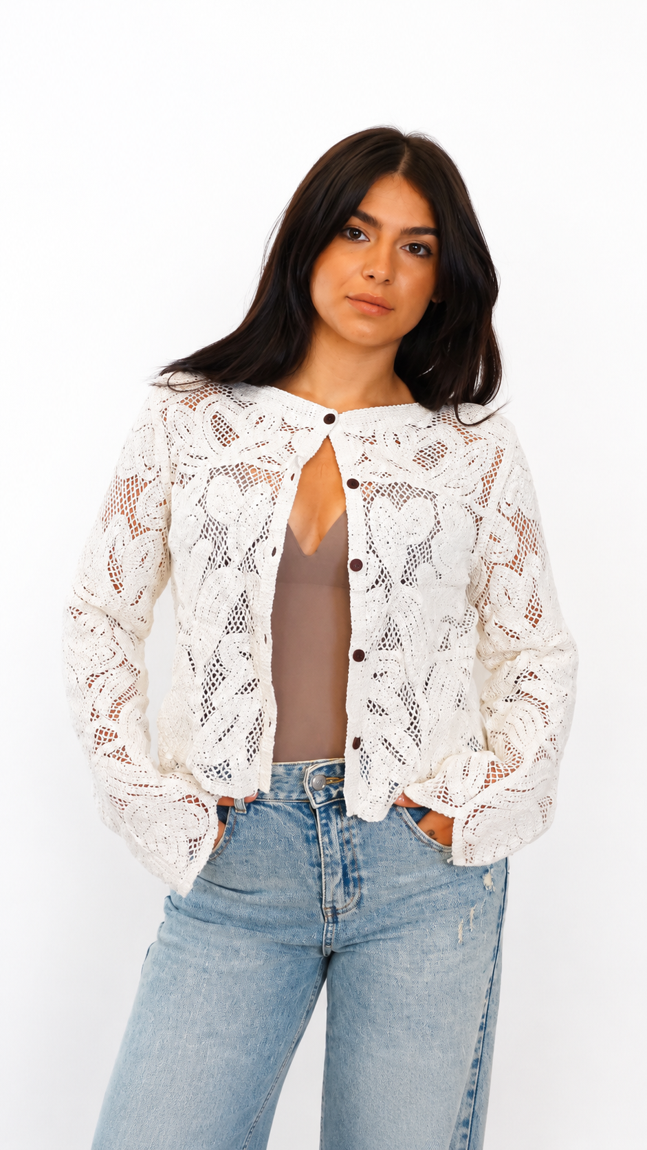 Cardigan lavorato