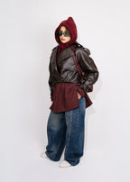 Bomber in ecopelle