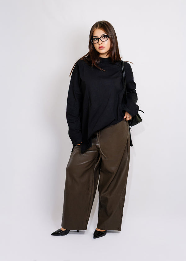 Pantalone in ecopelle